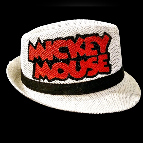 Hand Painted Mickey Mouse Fedora Hat - Picture 2 of 2